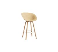 Sgabello da Bar Opaco con Braccioli 75 cm Faggio/ Crema/canapa