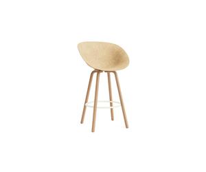Sgabello da Bar Opaco con Braccioli 75 cm Faggio/ Crema/canapa