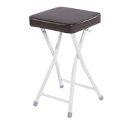 Sgabello da bar pieghevole, 48 cm, imbottito, quadrato, in poliuretano, senza schienale, sedia da bancone da cucina, per bar, ufficio, dormitorio, design elegante e salvaspazio