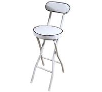 Sgabello da bar pieghevole leggero | Seduta e schienale imbottiti per giardino e ufficio | Capacità di carico 136 kg | Altezza seduta 55 cm/21,6 pollici