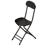 Sgabello da bar pieghevole nero portatile con schienale, capacità di 100 kg, sedia per la colazione, per cucina, giardino e campeggio, altezza seduta 45 cm, perfetto per adulti e uso esterno.