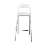 Sgabello da bar pieghevole portatile con schienale alto sedia imbottita in pelle per cucina, bar, sala da pranzo e negozio, sgabello alto salvaspazio per una facile conservazione