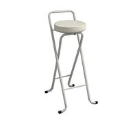 Sgabello da bar pieghevole portatile con schienale e poggiapiedi - Seggiolone per adulti Cucina isola Outdoor Store Café - Disponibile in colore A Set da 1