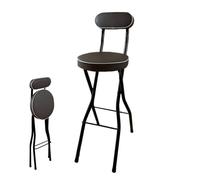 Pealihuy Sgabello da bar pieghevole portatile per la colazione, comodo sgabello alto rotondo imbottito, sgabelli da bar alti pieghevoli per sala giochi da cucina, capacità di 300 libbre (75 cm/30 pol