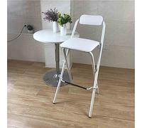 Sgabello da bar pieghevole regolabile con schienale, sedile alto portatile per cucina, morbido cuscino 32 x 32 cm, non richiede montaggio, altezza 65/70/75 cm, ideale per la colazione