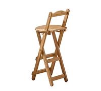 Sgabello da bar pieghevole salvaspazio in bambù - Sedia da pranzo in legno per balcone e soggiorno, versatile per la casa, design