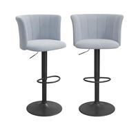 Sgabello da bar regolabile in altezza, girevole a 360°, in velluto, versatile, con schienale alto, per cucina e sala da pranzo, 54 x 47 x 85-106 cm, elegante e confortevole