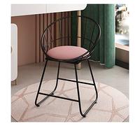 Sgabello da bar rotondo in velluto con gambe in metallo nero, altezza seduta 45 cm/65 cm/75 cm, colore: rosa/grigio/verde, materiale: velluto