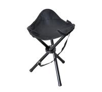 Sgabello da campeggio pieghevole da viaggio, sedia alta da pesca, per esterni, ultra leggero, portatile, pieghevole, a tre gambe, sgabello da campeggio per il tempo libero (nero, piccolo)