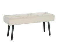 Sgabello da comodino Homcom con piedini in acciaio carico 120 kg 100X36X45 cm Crema