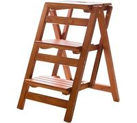 sgabello da cucina， Sgabello for sedia a 3 scale Multifunzione in legno Scaffale pieghevole Scaletta Sgabello for biblioteca domestica Gradino pieghevole S