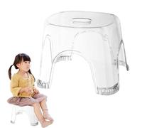 Sgabello Da Doccia Chiaro | Sgabello Impermeabile Trasparente Con Design Non Sciolto | Sedile Trasparente Compatto Per Angoli Del Bagno, Comodino, Piccoli Spazi Doccia