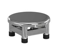 Sgabello da doccia in acciaio inossidabile 304, sedile rotondo antiscivolo per vasca da bagno, supporta 300 kg, sedia da bagno compatta, ideale per anziani e disabili, altezza 15 cm
