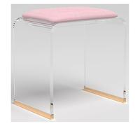 Sgabello da doccia in acrilico con seduta imbottita, sedile trasparente per vasca da bagno, facile da pulire, non richiede montaggio