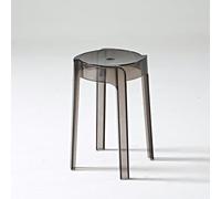 Sgabello da doccia in acrilico, impermeabile, trasparente, per bagno, cucina, camera da letto, versatile sedia impilabile in plastica per tutti gli spazi