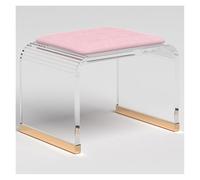 Sgabello da doccia in acrilico, sedile imbottito, sedile da bagno trasparente per un facile utilizzo, nessun montaggio richiesto, ideale per sala trucco