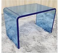 Sgabello da Doccia in Acrilico Trasparente Trasparente Impermeabile per Bagno Cucina Camera da Letto Senza Schienale Vedere Attraverso Il Sedile Moderno, Blue, 12.699in