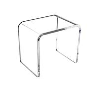 Sgabello da doccia per bagno acrilico trasparente piccolo sgabello basso per soggiorno camera da letto casa anti -slip comoda sedile per trucco cambio facilmente 12 × 7,67 × 8,66 pollici Enterprise