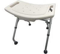 Sgabello da doccia, regolabile in altezza, 47-51 cm, pieghevole e salvaspazio, antiscivolo, per anziani, montaggio senza attrezzi, per una maggiore sicurezza