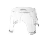 Sgabello da Doccia Trasparente in PP - Sedile Angolare Impermeabile e Antiscivolo per Bagno, Piedi, Comodin