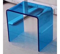 Sgabello da doccia trasparente, sedia da bagno in acrilico a forma di U, panca rotonda antiscivolo, sgabello da bar per il tempo libero, sedile per vasca da bagno alto 40 cm, perfetto per bagno e