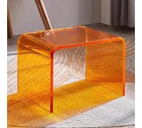 Sgabello da doccia trasparente, sedia da bagno in acrilico a forma di U, sgabello da bagno rotondo antiscivolo, sedile da bar per il tempo libero, sedile per vasca da bagno altezza 45 cm per una