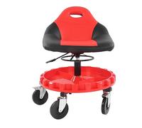Sgabello da Garage con Rotelle, 21-26 Pollici Sgabello da Meccanico Regolabile in Altezza Sedia da Garage Sgabello da Lavoro per Officina con Rotelle, capacità di 300 Libbre