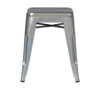 Sgabello da Giardino Basso In Lamiera - Silver - Impilabile Greenwood