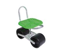 Sgabello da Giardino con Ruote, Altezza Regolabile 22-36 Cm, Portata 150 kg, for Frutteti E Aziende Agricole(Green,2 Wheels)