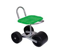 Sgabello da Giardino con Ruote, Altezza Regolabile 22-36 Cm, Portata 150 kg, for Frutteti E Aziende Agricole(Green,3 Wheels)