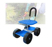 Sgabello da Giardino con Ruote,Altezza Regolabile 23-35 Cm,Ausilio for Il Giardinaggio con Cassetta degli Attrezzi,for Frutteti,Fattorie E Case.(4 Wheels)
