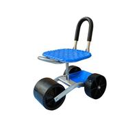 Sgabello da Giardino con Ruote, Altezza Regolabile 23-35 Cm, Carrello da Giardino con Schienale Pieghevole, Portata 100 kg, for Fattorie E Case.(3 Wheels)