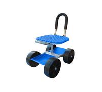 Sgabello da Giardino con Ruote, Altezza Regolabile 23-35 Cm, Carrello da Giardino con Schienale Pieghevole, Portata 100 kg, for Fattorie E Case.(4 Wheels)