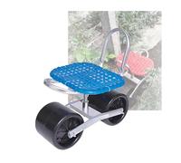 Sgabello da Giardino con Ruote,Assistente da Giardinaggio Leggero,Altezza Regolabile 22-36 Cm,capacità di Carico 150 kg,for Frutteti,Fattorie E Case.(Blue)