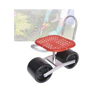 Sgabello da Giardino con Ruote,Assistente for Giardinaggio,2/3/4 Ruote,Altezza Regolabile 22-36 Cm,Portata 150 kg,for Frutteti E Aziende Agricole.(Red,2 Wheels)