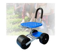Sgabello da Giardino con Ruote,Assistente for Il Giardinaggio con Cestino Portaoggetti,Altezza Regolabile 23-35 Cm,for Prato E Cortile All'aperto(3 Wheels)