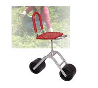 Sgabello da Giardino con Ruote,Ausilio for Giardinaggio con Ruote E Supporto for 150 kg,Altezza Regolabile 36-48 Cm,for Aziende Agricole Domestiche(Red,2 Wheels)