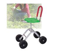 Sgabello da Giardino con Ruote,Ausilio for Giardinaggio con Ruote E Supporto for 150 kg,Altezza Regolabile 36-48 Cm,for Aziende Agricole Domestiche(Green,4 Wheels)