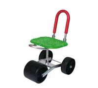 Sgabello da Giardino con Ruote,Seduta da Giardinaggio,Portata 150 kg,Altezza Regolabile 22-36 Cm con Schienale Pieghevole,for Frutteti E Aziende Agricole(Green,3 Wheels)
