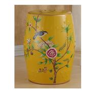 Sgabello da giardino in ceramica floreale vintage, tavolino rotondo in cineserie, ottomano e supporto per piante, per uso interno ed esterno, soggiorno, patio, tavolino decorativo in porcellana