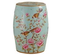 Sgabello da giardino in ceramica, ottomano vintage in porcellana, per interni ed esterni, tavolo multiuso