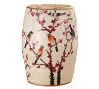 Sgabello da giardino in ceramica, ottomano vintage in porcellana, per interni ed esterni, tavolo multiuso