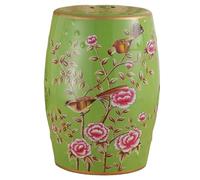 Sgabello da giardino in ceramica, ottomano vintage in porcellana, per interni ed esterni, tavolo multiuso