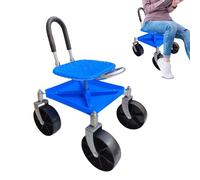 Sgabello Da Giardino Rotolante Con Ruote - Scooter Orientabile Robusto Con Una Capacità Di 150 Kg, Stoccaggio Vassoio Strumenti Per Seggiolino Da Lavoro Esterno Regolabile | Carrello Mobile Chai