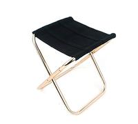 Sgabello da giardino, sedia pieghevole portatile da campeggio, sgabello pieghevole nero, piccolo sedile in alluminio Oxford for esterni, for barbecue, pesca, escursionismo, viaggi(24.8*22.5*24cm)