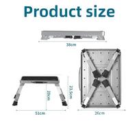 Sgabello da imbarco for camper, scala telescopica multifunzionale a zig-zag, pieghevole for interni con tre strati regolabili for piegatura