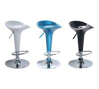 Sgabello da interno bar con seduta in abs e base in acciaio con altezza regolabile Spike