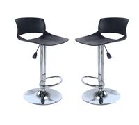 Sgabello da interno con struttura in acciaio regolabile e seduta in ABS Back Hole