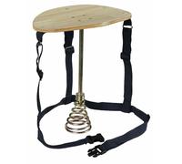 Sgabello da Mungitura Kerbl in Acciaio con Supporto a Molla - Altezza 34cm