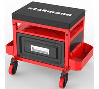 Sgabello da Officina con Cassetto Porta Attrezzi Utensili con Ruote